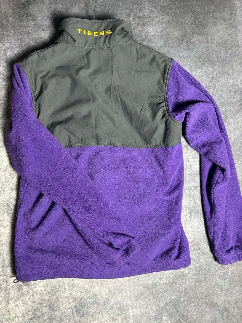 Men Columbia Lsu tigers hooded fleece zip up jacket Size men S